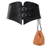 Retro-Optik Mittelalterlicher Gürtel asymmetrisch Gürtel kunstlicher Bund mit Schnalle